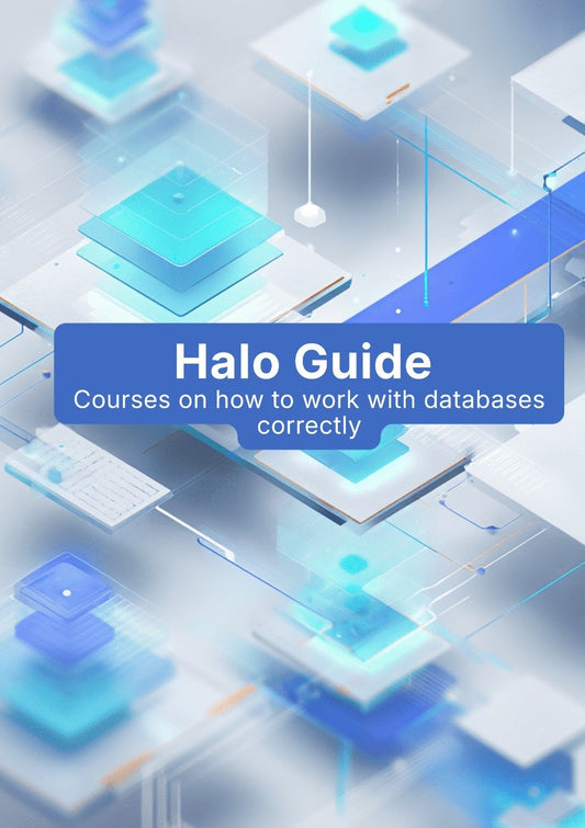 Halo Guide courses on working with databases with a futuristic design